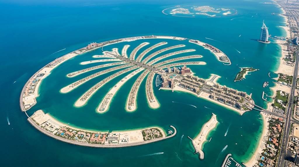 Palm Jumeirah aerial Dubai — luxury property mortgage CityMortgage